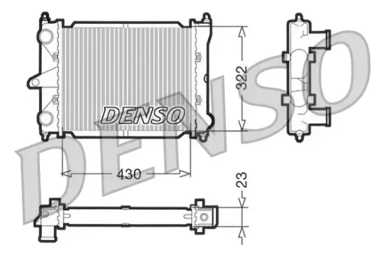 Kühler, Motorkühlung DENSO DRM32033 Bild Kühler, Motorkühlung DENSO DRM32033