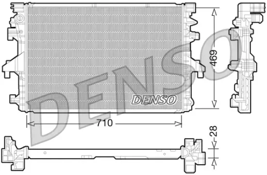 Kühler, Motorkühlung DENSO DRM32038 Bild Kühler, Motorkühlung DENSO DRM32038