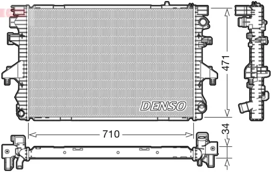 Kühler, Motorkühlung DENSO DRM32040 Bild Kühler, Motorkühlung DENSO DRM32040