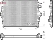 Kühler, Motorkühlung DENSO DRM32050