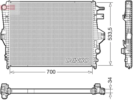 Kühler, Motorkühlung DENSO DRM32050 Bild Kühler, Motorkühlung DENSO DRM32050