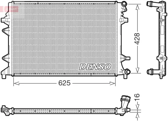 Kühler, Motorkühlung DENSO DRM32054 Bild Kühler, Motorkühlung DENSO DRM32054