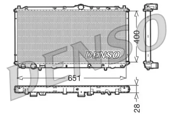 Kühler, Motorkühlung DENSO DRM33060 Bild Kühler, Motorkühlung DENSO DRM33060