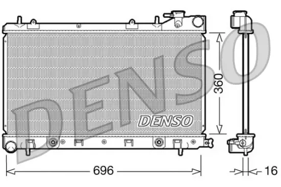Kühler, Motorkühlung DENSO DRM36002 Bild Kühler, Motorkühlung DENSO DRM36002