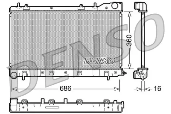 Kühler, Motorkühlung DENSO DRM36004 Bild Kühler, Motorkühlung DENSO DRM36004