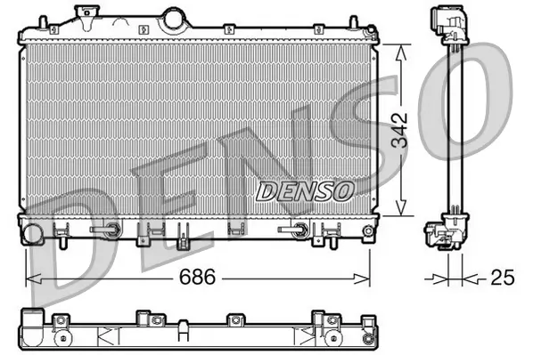 Kühler, Motorkühlung DENSO DRM36005