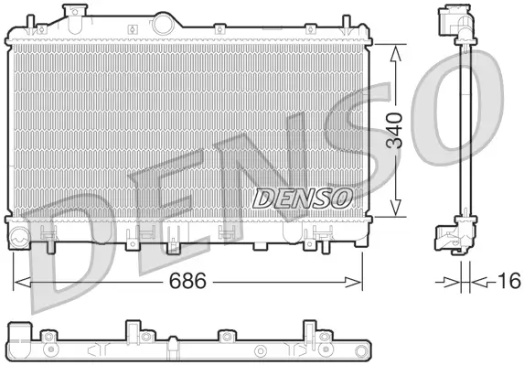 Kühler, Motorkühlung DENSO DRM36014