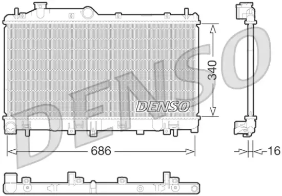 Kühler, Motorkühlung DENSO DRM36014 Bild Kühler, Motorkühlung DENSO DRM36014