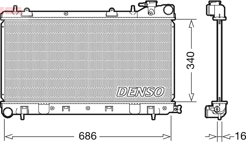 Kühler, Motorkühlung DENSO DRM36017