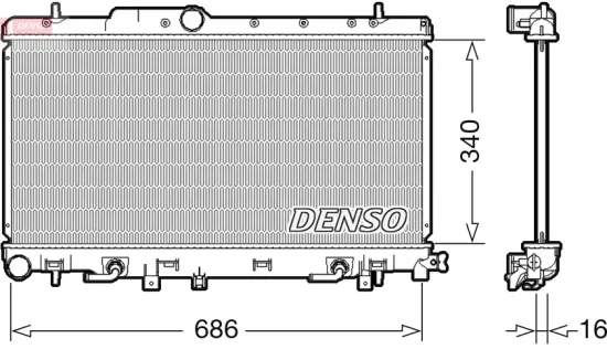 Kühler, Motorkühlung DENSO DRM36018 Bild Kühler, Motorkühlung DENSO DRM36018