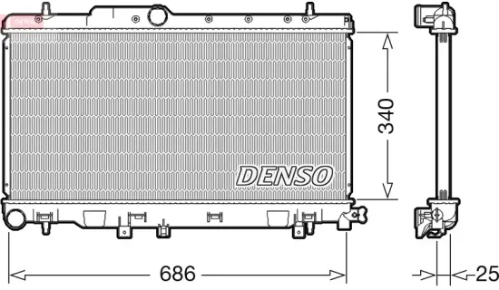 Kühler, Motorkühlung DENSO DRM36019 Bild Kühler, Motorkühlung DENSO DRM36019