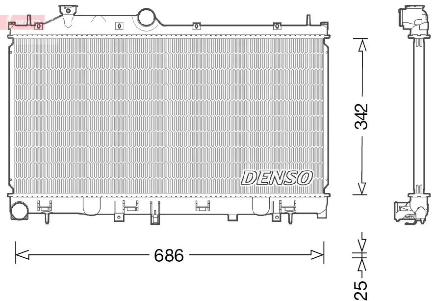 Kühler, Motorkühlung DENSO DRM36022