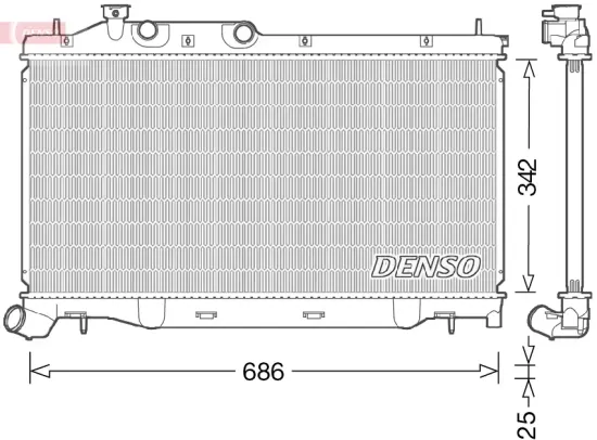 Kühler, Motorkühlung DENSO DRM36023 Bild Kühler, Motorkühlung DENSO DRM36023