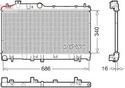 Kühler, Motorkühlung DENSO DRM36025