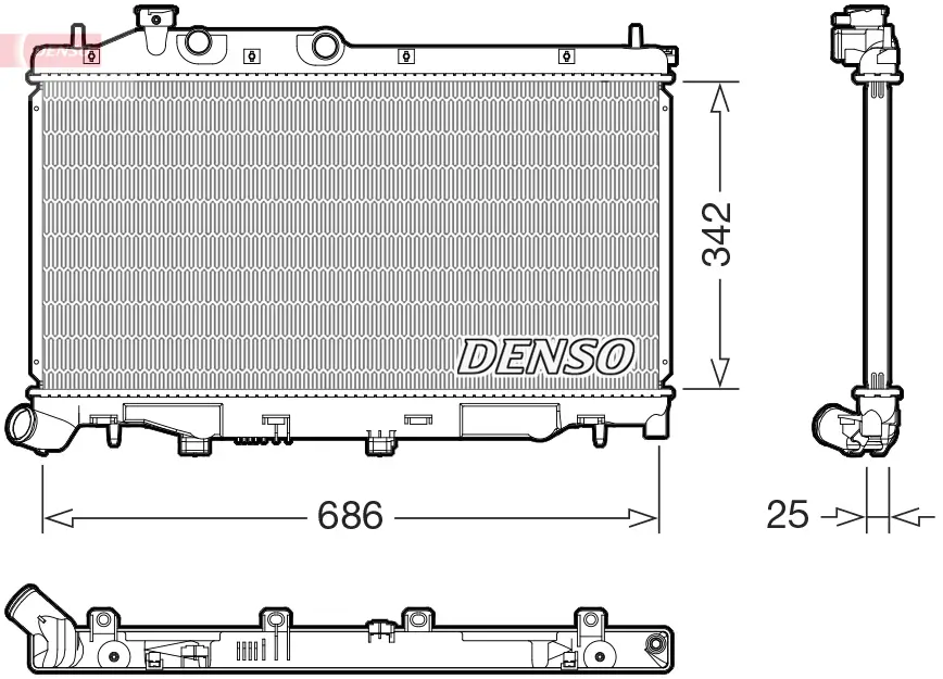 Kühler, Motorkühlung DENSO DRM36027