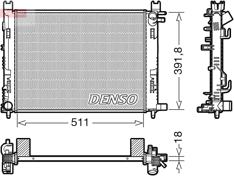 Kühler, Motorkühlung DENSO DRM37002