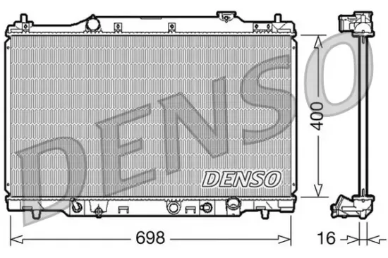 Kühler, Motorkühlung DENSO DRM40016 Bild Kühler, Motorkühlung DENSO DRM40016