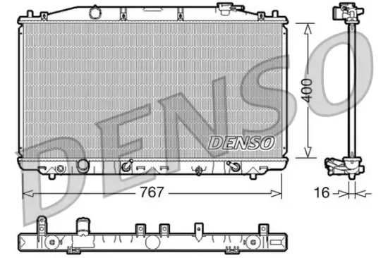 Kühler, Motorkühlung DENSO DRM40025 Bild Kühler, Motorkühlung DENSO DRM40025