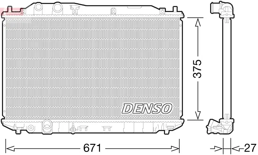 Kühler, Motorkühlung DENSO DRM40029
