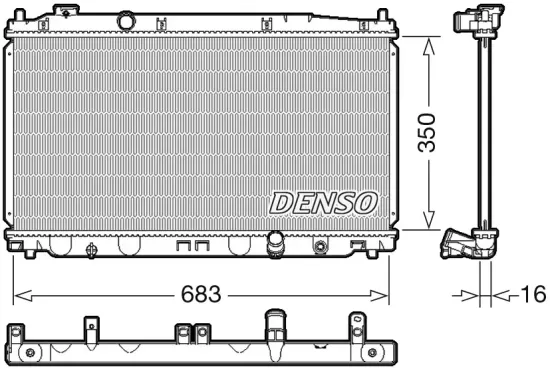 Kühler, Motorkühlung DENSO DRM40035 Bild Kühler, Motorkühlung DENSO DRM40035