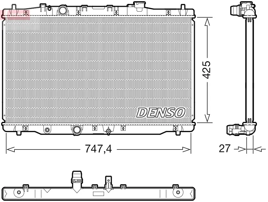 Kühler, Motorkühlung DENSO DRM40054