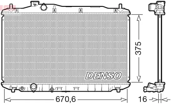 Kühler, Motorkühlung DENSO DRM40105 Bild Kühler, Motorkühlung DENSO DRM40105