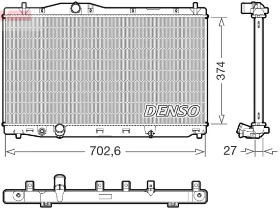 Kühler, Motorkühlung DENSO DRM40108 Bild Kühler, Motorkühlung DENSO DRM40108