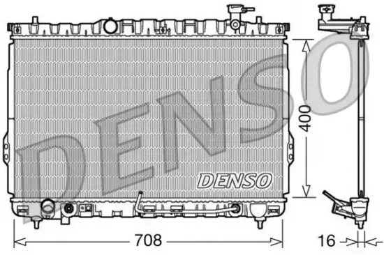 Kühler, Motorkühlung DENSO DRM41002 Bild Kühler, Motorkühlung DENSO DRM41002