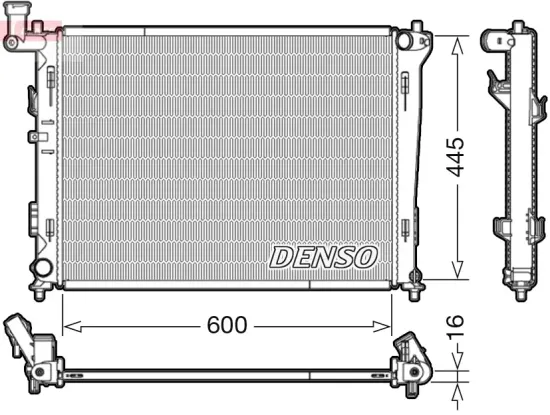 Kühler, Motorkühlung DENSO DRM41004 Bild Kühler, Motorkühlung DENSO DRM41004