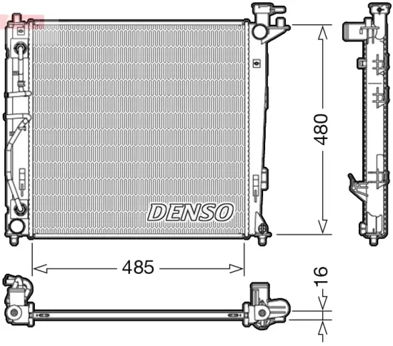 Kühler, Motorkühlung DENSO DRM41007 Bild Kühler, Motorkühlung DENSO DRM41007