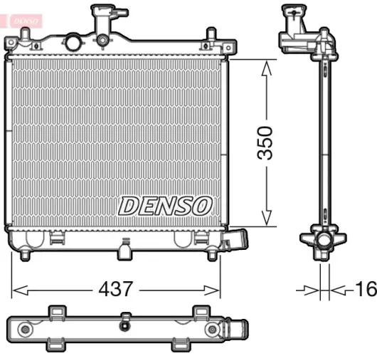 Kühler, Motorkühlung DENSO DRM41009 Bild Kühler, Motorkühlung DENSO DRM41009