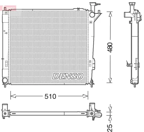 Kühler, Motorkühlung DENSO DRM41015 Bild Kühler, Motorkühlung DENSO DRM41015