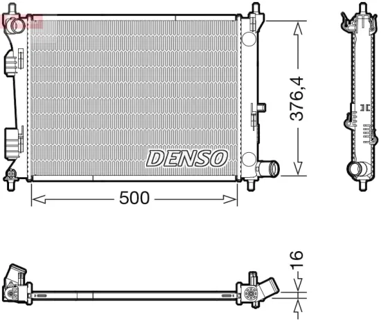 Kühler, Motorkühlung DENSO DRM41017 Bild Kühler, Motorkühlung DENSO DRM41017