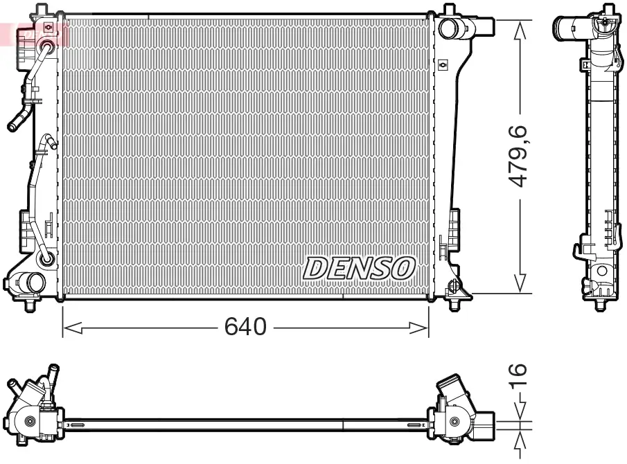 Kühler, Motorkühlung DENSO DRM41027