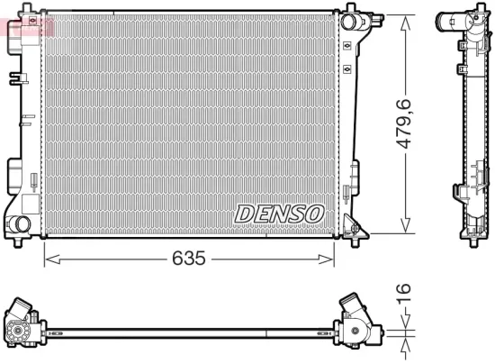 Kühler, Motorkühlung DENSO DRM41028 Bild Kühler, Motorkühlung DENSO DRM41028