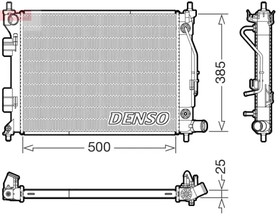 Kühler, Motorkühlung DENSO DRM41033 Bild Kühler, Motorkühlung DENSO DRM41033