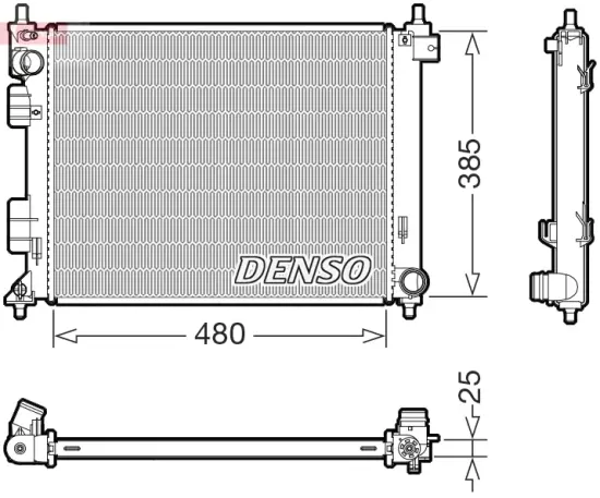 Kühler, Motorkühlung DENSO DRM41035 Bild Kühler, Motorkühlung DENSO DRM41035