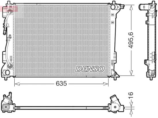 Kühler, Motorkühlung DENSO DRM41036 Bild Kühler, Motorkühlung DENSO DRM41036