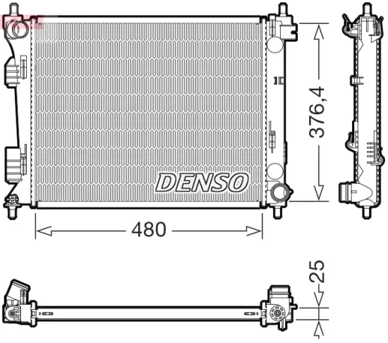 Kühler, Motorkühlung DENSO DRM41037 Bild Kühler, Motorkühlung DENSO DRM41037