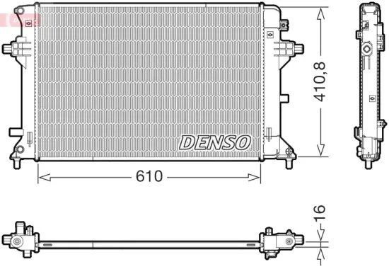 Kühler, Motorkühlung DENSO DRM41038 Bild Kühler, Motorkühlung DENSO DRM41038