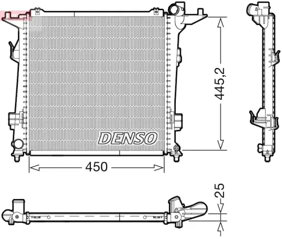 Kühler, Motorkühlung DENSO DRM43006 Bild Kühler, Motorkühlung DENSO DRM43006