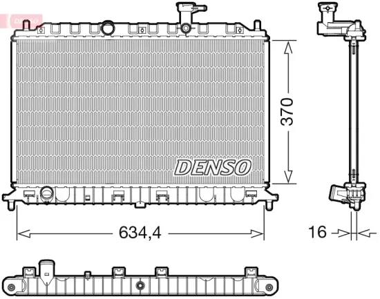 Kühler, Motorkühlung DENSO DRM43009 Bild Kühler, Motorkühlung DENSO DRM43009