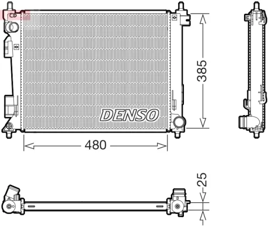 Kühler, Motorkühlung DENSO DRM43011 Bild Kühler, Motorkühlung DENSO DRM43011