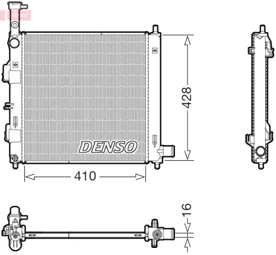 Kühler, Motorkühlung DENSO DRM43014 Bild Kühler, Motorkühlung DENSO DRM43014
