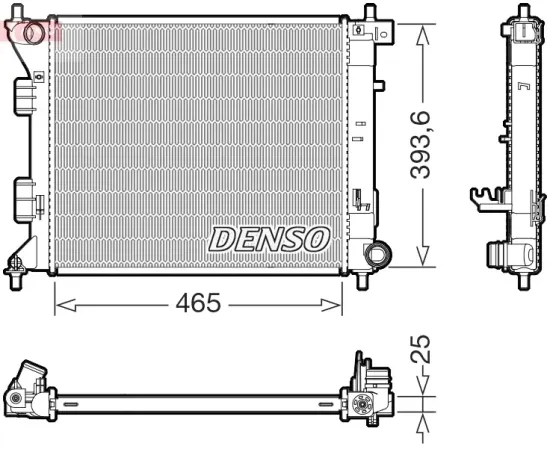 Kühler, Motorkühlung DENSO DRM43016 Bild Kühler, Motorkühlung DENSO DRM43016