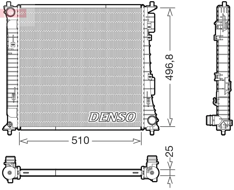 Kühler, Motorkühlung DENSO DRM43017