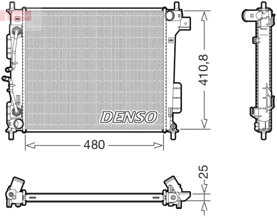 Kühler, Motorkühlung DENSO DRM43018 Bild Kühler, Motorkühlung DENSO DRM43018