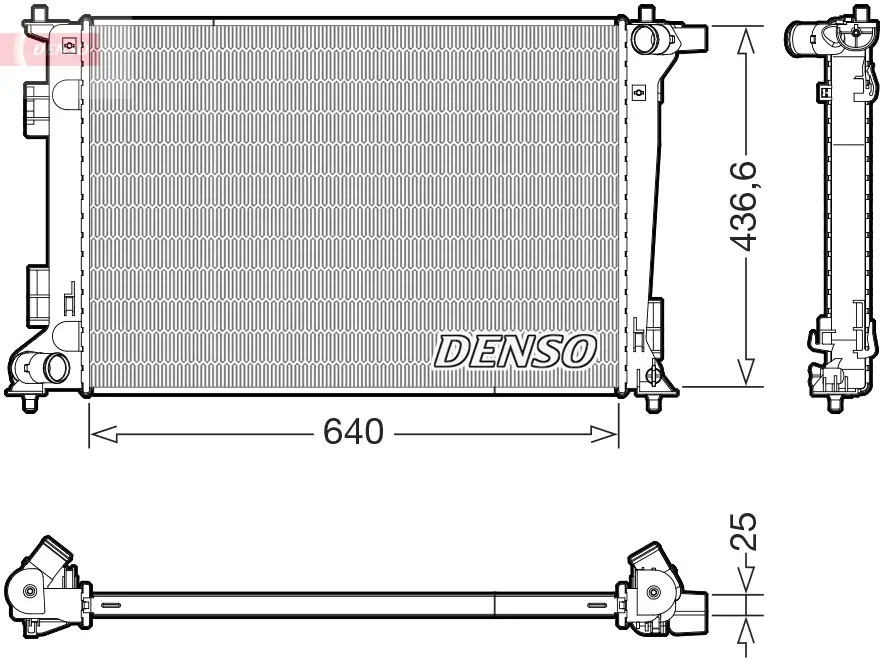 Kühler, Motorkühlung DENSO DRM43021