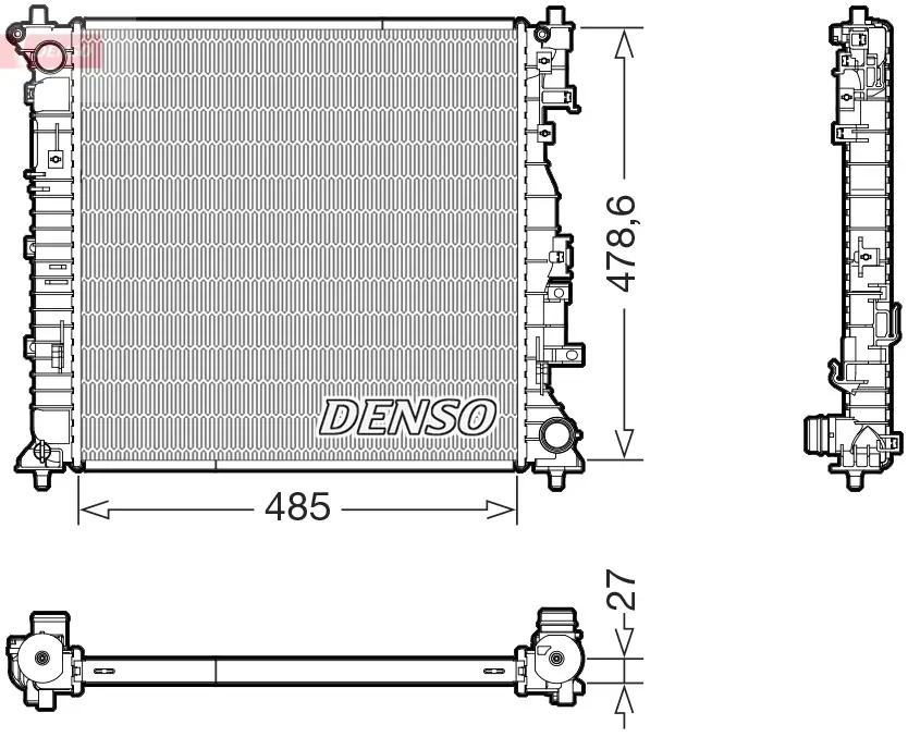 Kühler, Motorkühlung DENSO DRM43022