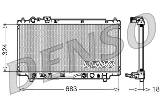 Kühler, Motorkühlung DENSO DRM44001 Bild Kühler, Motorkühlung DENSO DRM44001